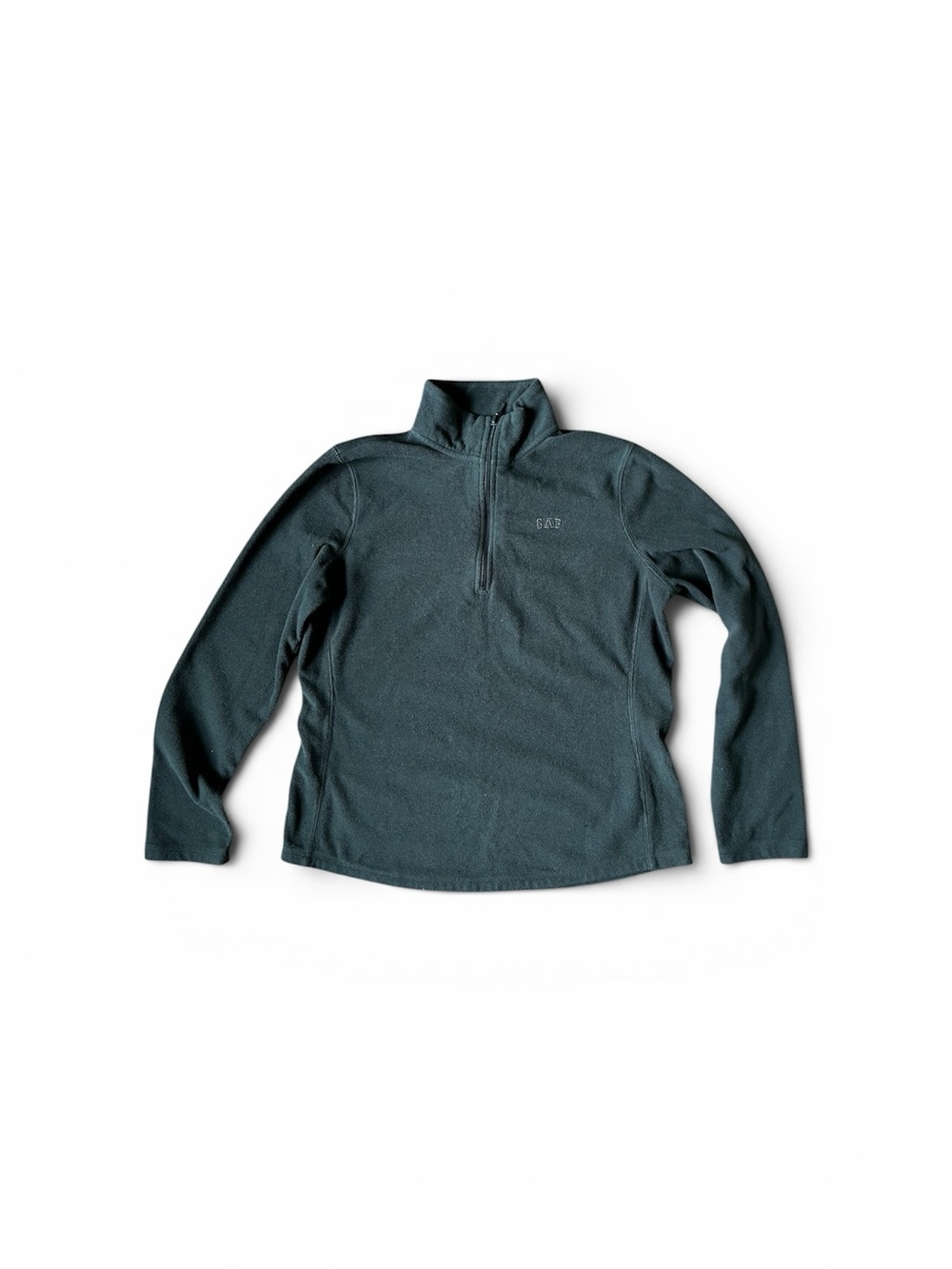 Gap Dark Gray Fleece Quarter-Zip with Magenta Trim
